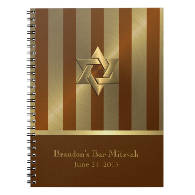 Caderno Espiral Notebook RSVP do bar Mitzvah RSVP Tracker/Catálogo (Frente)