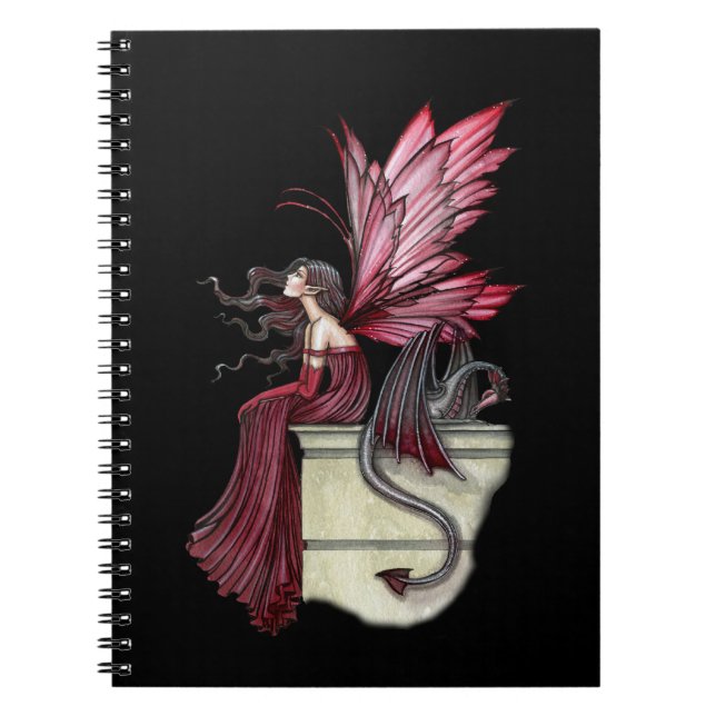 Caderno Espiral Notebook Ruby Inquieto Fada e Dragão (Frente)