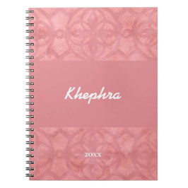 Caderno Espiral Notebook Ruddy Pink Name e Year