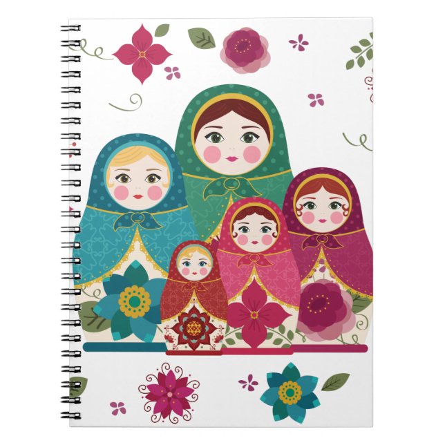 Caderno Espiral Notebook Russo Dolls (Frente)