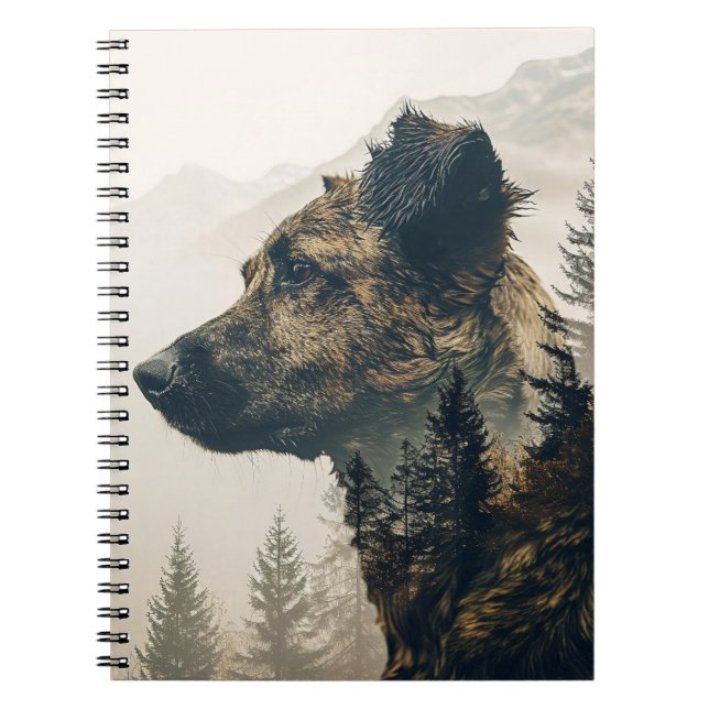 Caderno Espiral Notebook Rustic Dog Forest (Frente)