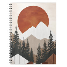 Notebook Rustic Mountain Landscape