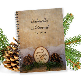 Caderno Espiral Notebook Rustic Pines Woodland Weding