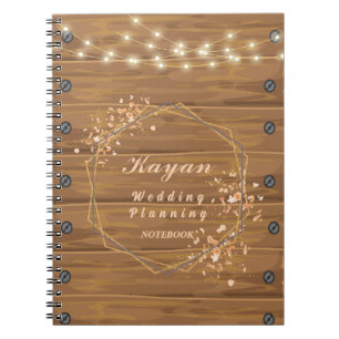 Caderno Espiral Notebook Rustic Wedding Planning Notes Bride