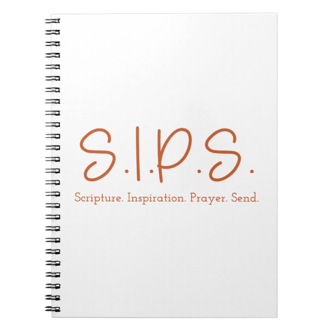 Caderno Espiral Notebook S.I.P.S. - Laranja (Frente)