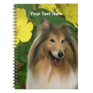 Caderno Espiral Notebook Sable Collie Fantasy Dog Art