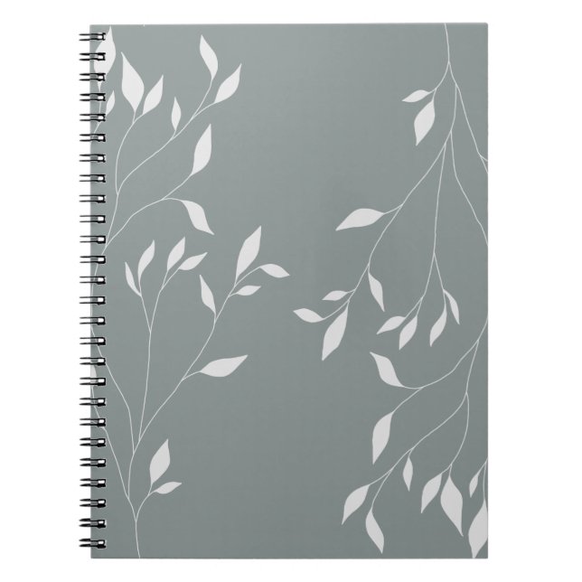 Caderno Espiral Notebook Sage Green Nature de volta à escola (Frente)
