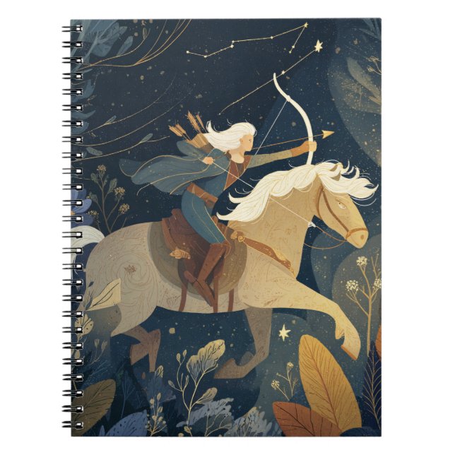 Caderno Espiral Notebook Sagittarius Zodiac Archer (Frente)