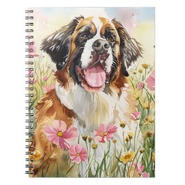 Caderno Espiral Notebook – Saint Bernard Dog Lover Journal