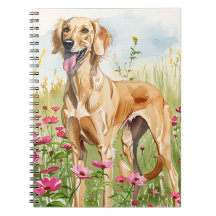 Notebook – Saluki Watercolor Dog Lover Journal