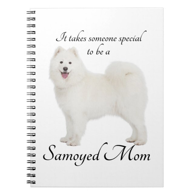 Caderno Espiral Notebook Samoyed Mãe (Frente)