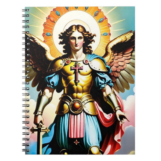 Caderno Espiral Notebook Santo Michael (Frente)