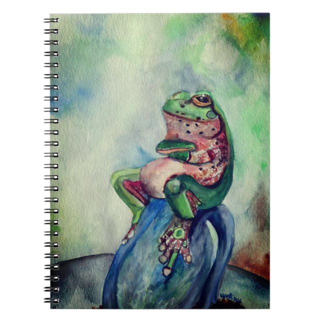 Caderno Espiral Notebook Sapo Watercolor Art (Frente)