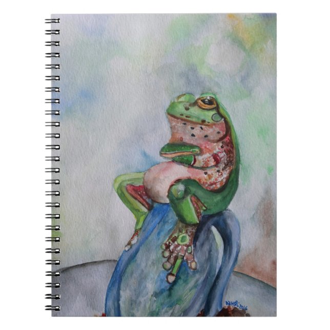 Caderno Espiral Notebook Sapo Watercolor Art (Frente)