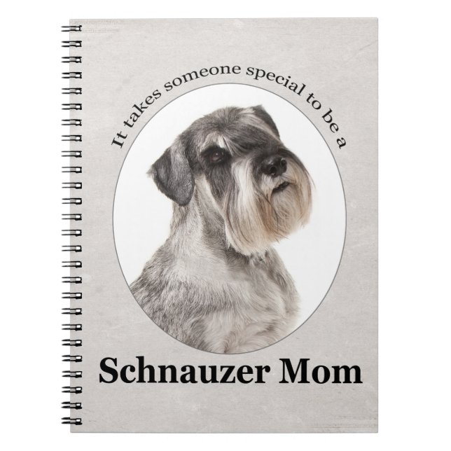 Caderno Espiral Notebook Schnauzer Mãe Espiral (Frente)
