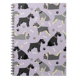Caderno Espiral Notebook Schnauzer Paws e Bones