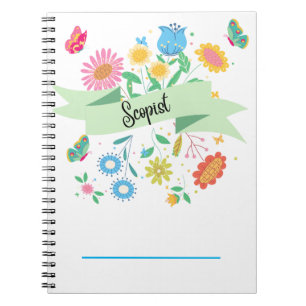 Caderno Espiral Notebook Scopist Primavera Floral
