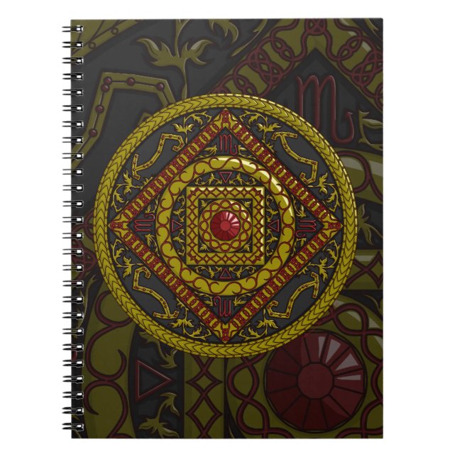 Caderno Espiral Notebook Scorpio Mandala (Frente)