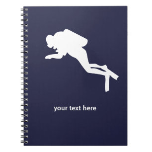 Caderno Espiral Notebook Scuba Diver Personalizado