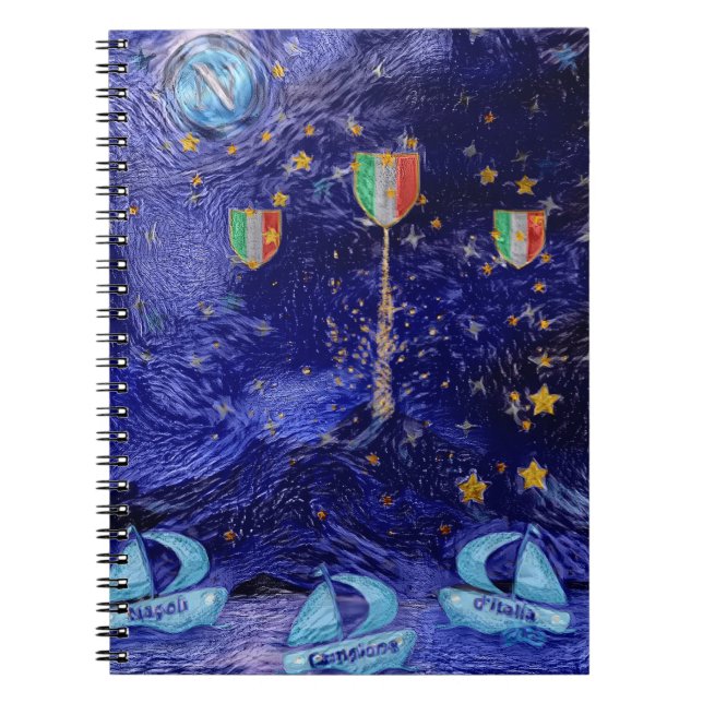 Caderno Espiral Notebook Scudetto Napoli Spiral (Frente)