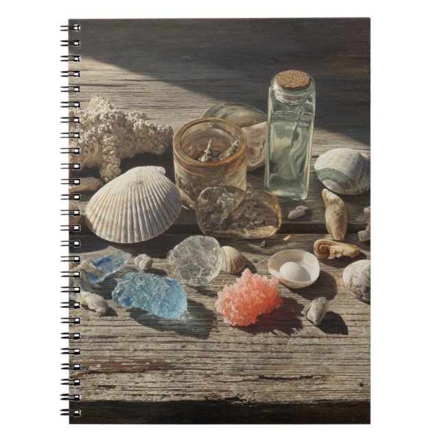 Caderno Espiral Notebook Seashells Coral Coastal Collection (Frente)