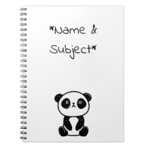 Notebook Sentado Panda Bear