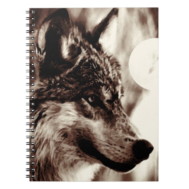 Caderno Espiral Notebook Sepia Wolf (Frente)