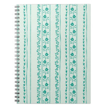 Notebook Serene Floral stripes Spiral Foto