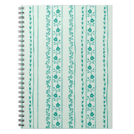 Caderno Espiral Notebook Serene Floral stripes Spiral Foto