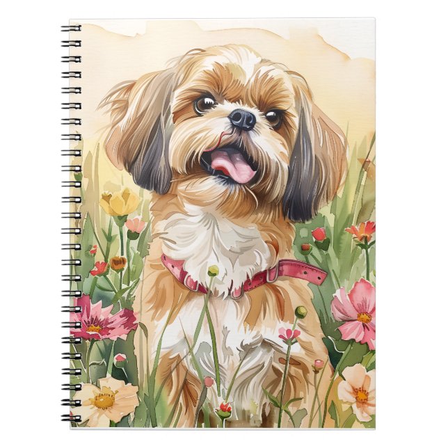 Caderno Espiral Notebook Shih Tzu - Notebook Cachoroso (Frente)