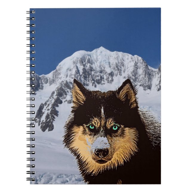 Caderno Espiral Notebook Siberian Husky (Frente)