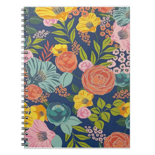 Caderno Espiral Notebook Siderúrgico Mill & Co Cute Floral Mini E