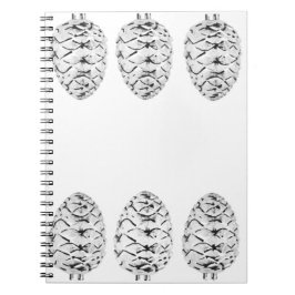 Caderno Espiral Notebook Silver Pinecones