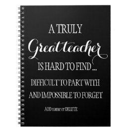 Caderno Espiral Notebook simples e limpo do professor presente pre