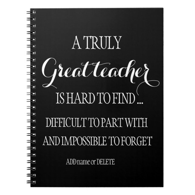 Caderno Espiral Notebook simples e limpo do professor presente pre (Frente)