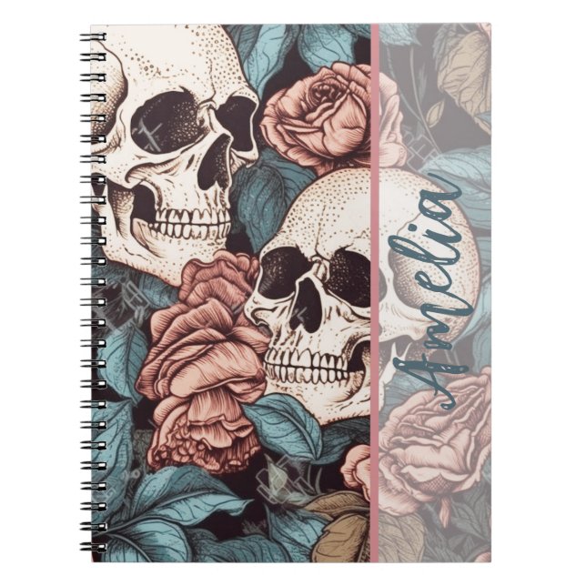Caderno Espiral Notebook Skulls Spiral (Frente)
