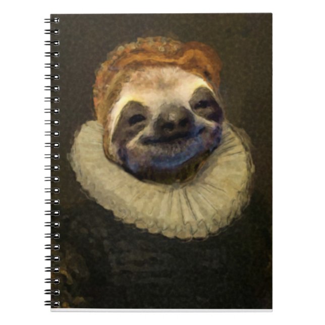 Caderno Espiral Notebook Sloth sorridente (Frente)