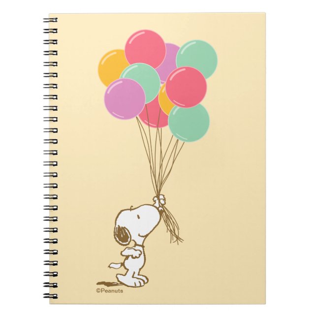 Caderno Espiral Notebook Snoopy e Balões (Frente)
