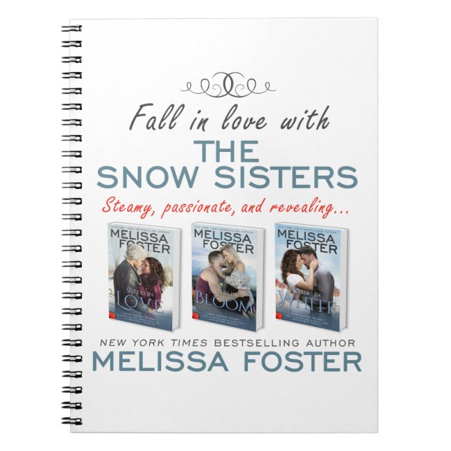Caderno Espiral Notebook Snow Sisters de 6,5" x 8,75" (Frente)