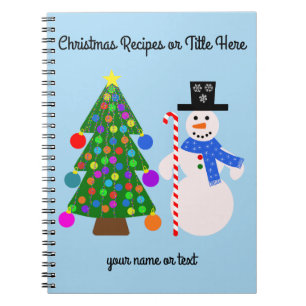 Caderno Espiral Notebook Snowman e Árvore de Natal #4