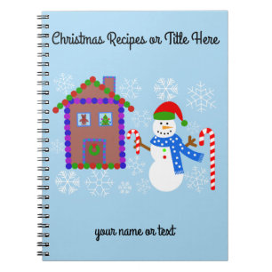 Caderno Espiral Notebook Snowman & House #1