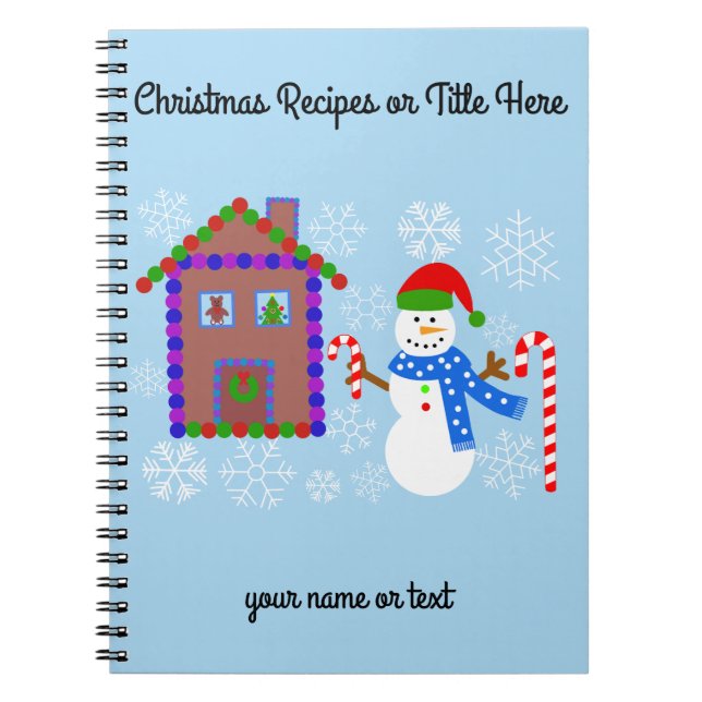 Caderno Espiral Notebook Snowman & House #1 (Frente)