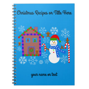 Caderno Espiral Notebook Snowman & House #2