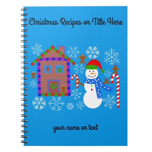 Caderno Espiral Notebook Snowman & House #2 (Frente)