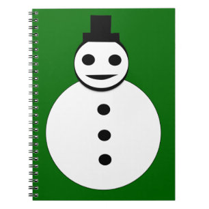 Caderno Espiral Notebook Snowman sorridente