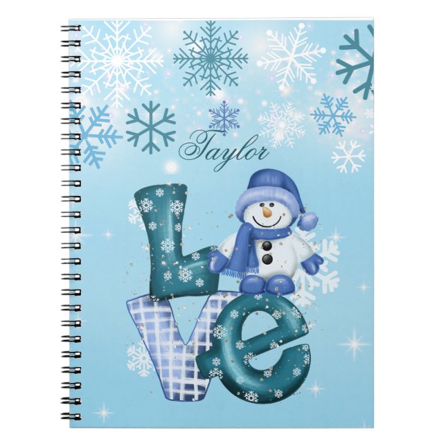 Caderno Espiral Notebook Snowman Spiral (Frente)