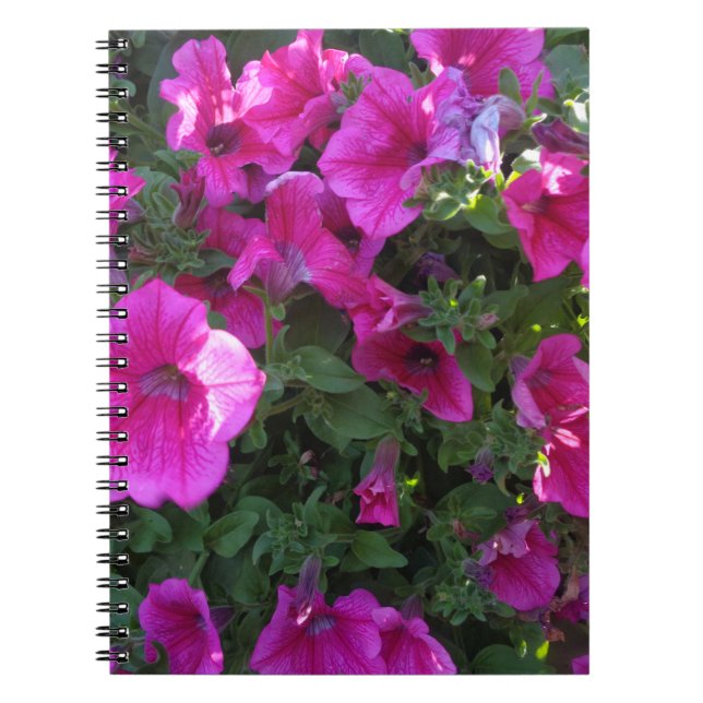 Caderno Espiral Notebook sobre plantas cor-de-rosa (Frente)