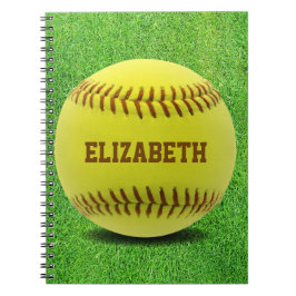 Caderno Espiral Notebook Softball Custom Ball