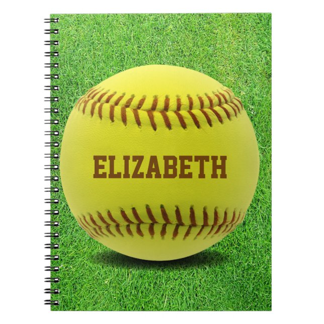 Caderno Espiral Notebook Softball Custom Ball (Frente)