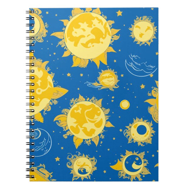 Caderno Espiral Notebook sol e lua (Frente)